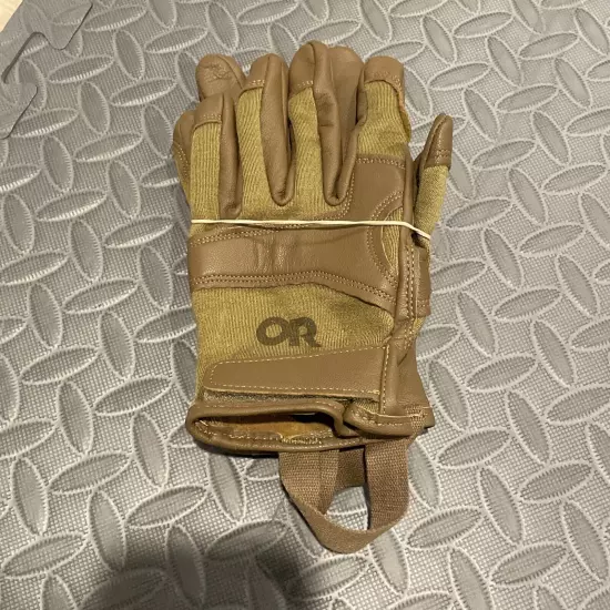 Outdoor Research USA Made Medium Suppressor Gloves Coyote Brown Leather 243131