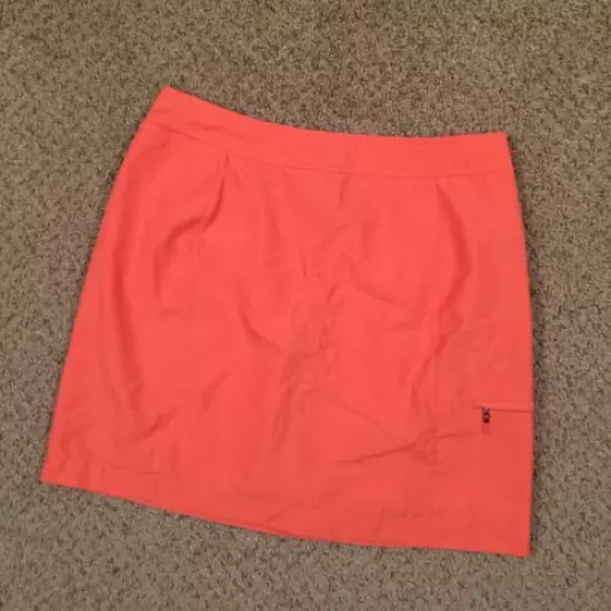 Izod X-Tra Dry Skort Size 8 A-Line Short Orange Pockets