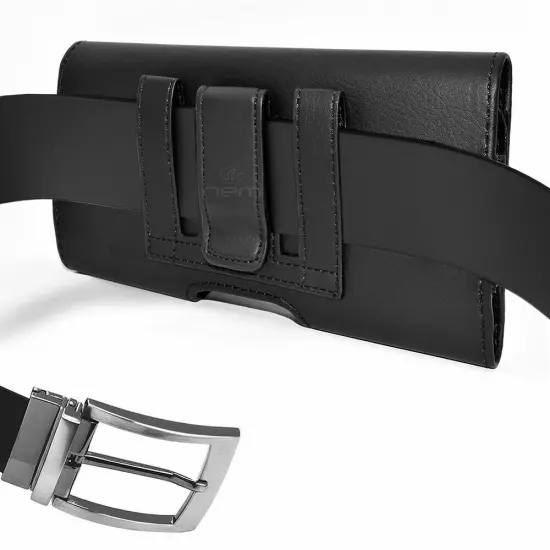 Case Belt Pouch Holster with Clip/Loop for Tracfone Motorola moto g play (2024)