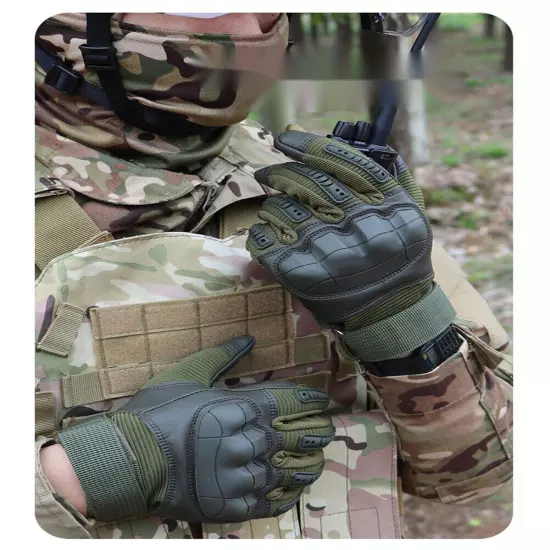 Men's Tactical Gloves Touch Screen Windproof Full Finger Gloves Army Military US