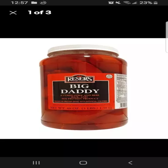 Reser's Big Daddy Pickled Sausage Gallon Jar