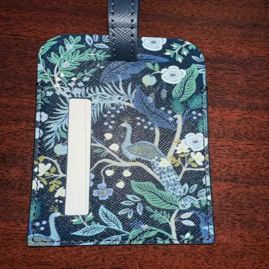 Rifle Paper Co. Company Peacock Luggage Tag NWT