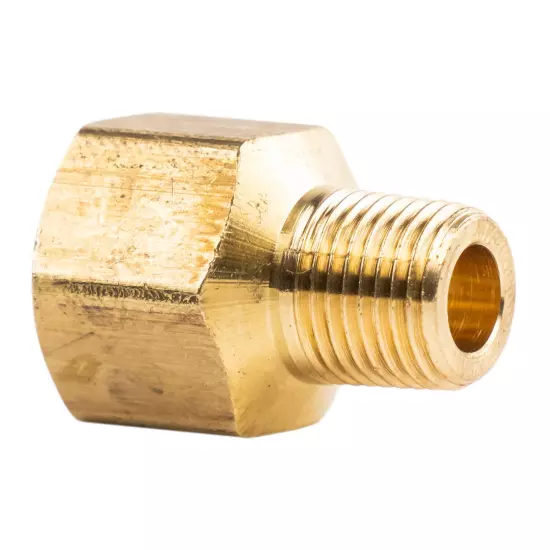 1/4" FNPT 1/8" MNPT Pipe Adapter Solid Brass Pressure Gauge Connector Extender