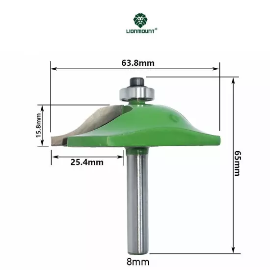 8mm Shank Joint Router Bit Tongue & Groove Woodworking Router Bits Green