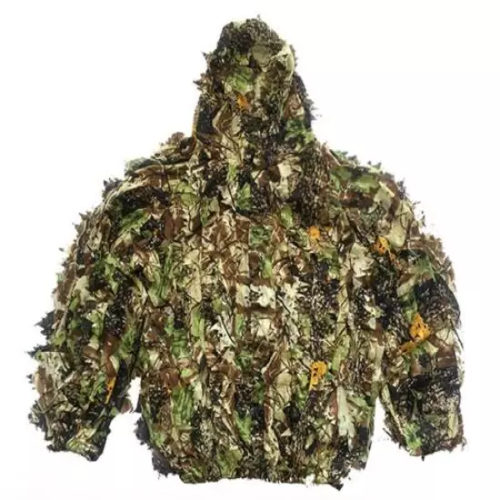 3D Leaves Camouflage Hunting Clothing Ghillie Suit Spring Autumn Bird Watching