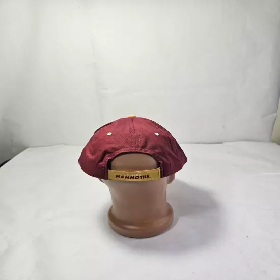 Maine Mammoths Maroon Yellow Hook Loop Golf NAL Hat Cap