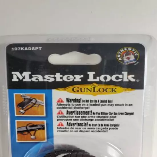 Master 107KADSPT Gun Lock 14" Cable Type Bicycle Shed Pad Garage Keyed Alike