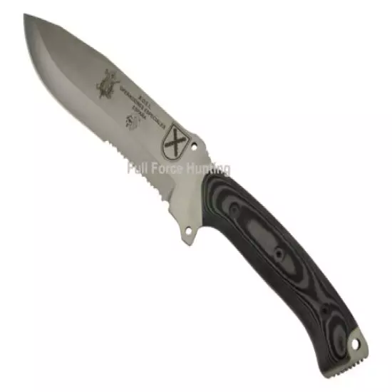 J&V Adventure Knives Boel Black Micarta Survival Tactical Knife Full Tang Camper