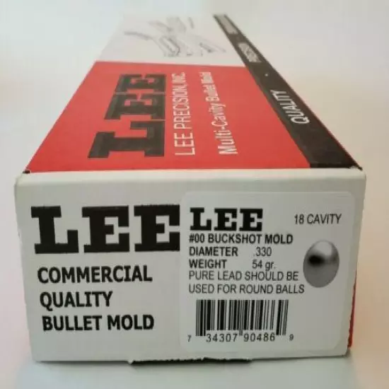 LEE 90486 LEE 18-Cavity #00 Buck Shot Mold .330 DIAMETER 54 GRAIN 