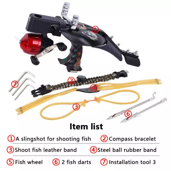 Pro Hunting Fishing Slingshot Powerful High Velocity Catapult Laser Shoot Set 