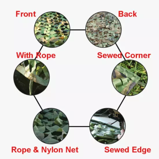 Military Camouflage Camo Netting Hunting Camping Army Net Woodland Sunshade Mesh