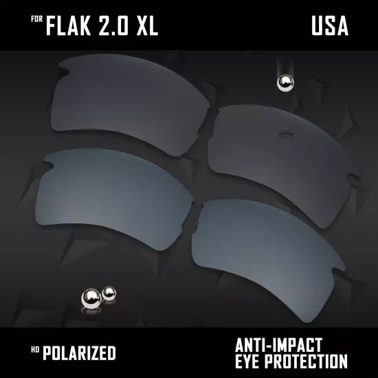 Anti Scratch Polarized Replacement Lenses for-Oakley Flak 2.0 XL OO9188 Options