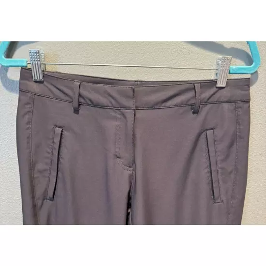 Slazenger Womens Golf Pants Stretch Zip Close Front Pockets Size 4 Gray