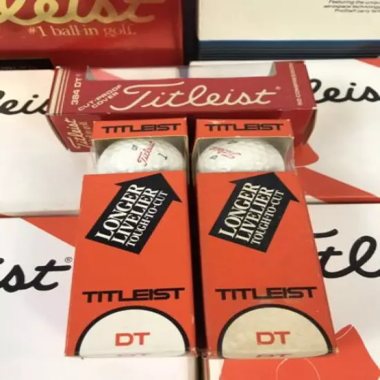 Lot Of Titleeist DT Acushnet And Wilson ProStaff Vintage Golf Balls NOS 81 Balls