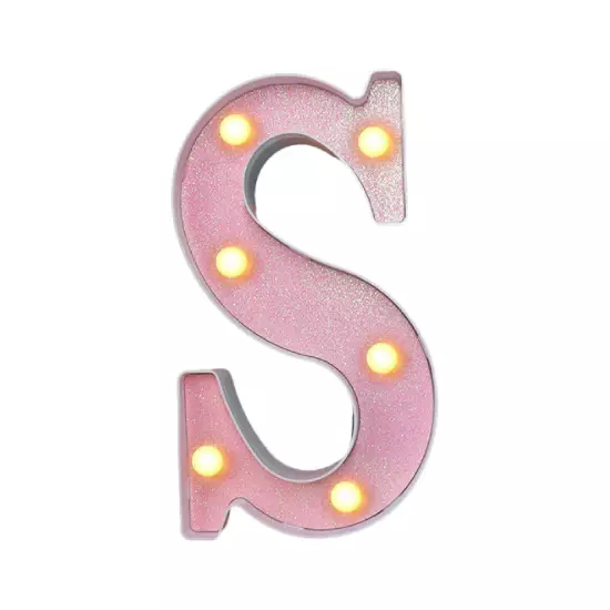 Led Light Up Letter,Pink Marquee LED Letter Lights 26 Alphabet,Lighted Letters A