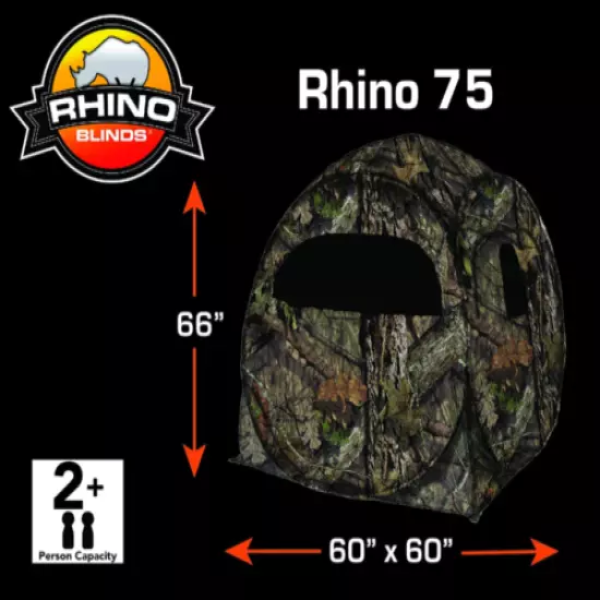 Rhino blinds ,2 Person Hunting Ground Blind, Mossy Oak Breakup Country