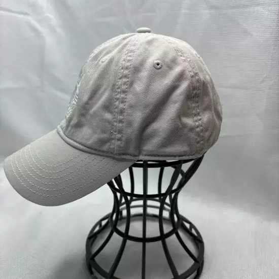 Adidas Dad Hat Beige Cap Strap Back Cotton Adjustable Trefoil Logo Curved Brim