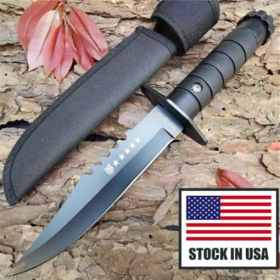 Outdoor Tactical Camping Hunting Survival Pocket Fixed Blade Knife Fishing Tool