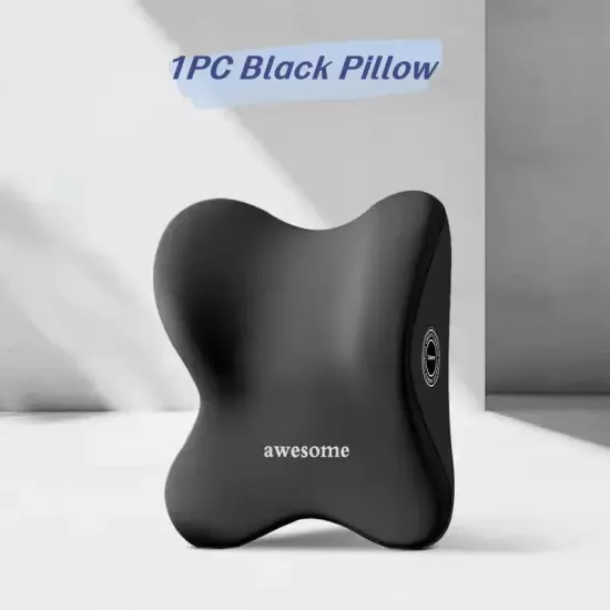 Car Headrest Lumbar Cushion Memory Foam Backrest Lumbar Pillow Neck Pillow