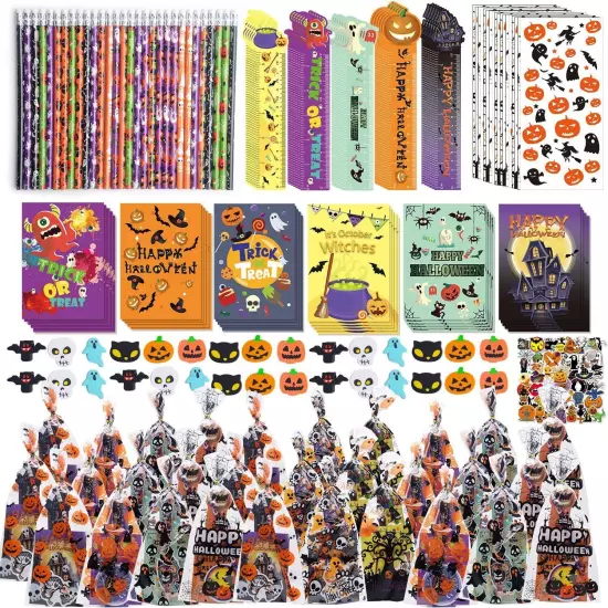 200PCS Halloween Party Favors for Kids Stationery Set, 30 PACK Assorted... 