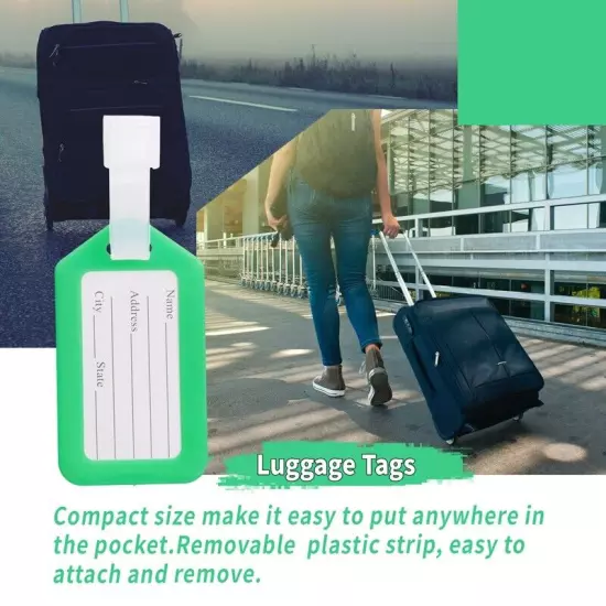 Luggage Tags Suitcase Identifier Label Accessories - green G9K58213