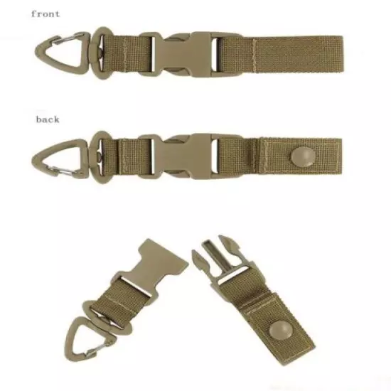 2 Pcs Tactical Triangle Carabiner Quick Detach Buckle Adaptor for MOLLE System