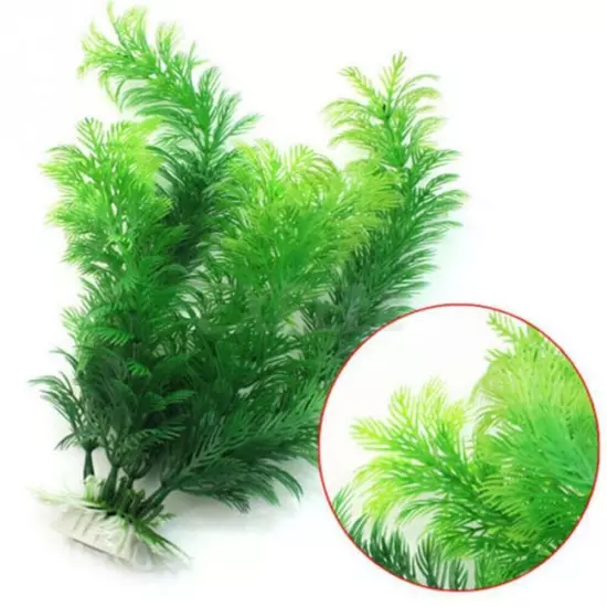 Artificial Grass Aquarium Ornament Water Plant Plastic Tank For Fish Large H3S6