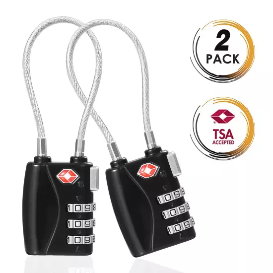 2-5Pack TSA Approved Luggage Locks Padlock for Travel Bag, Suit Case, Lockers