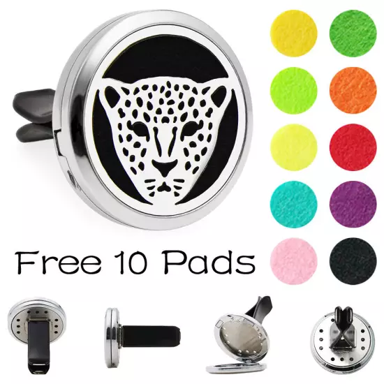 Car Diffuser Vent Clip Air Freshener Essential Oil Aroma diffuser Locket 10Pads 