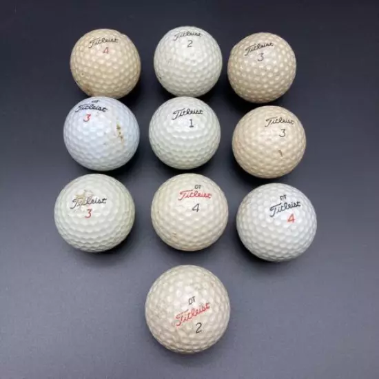 10 RARE Vintage Titleist Golf Balls, DT, Durable Surlyn, 384 Tour- LOT OF 10