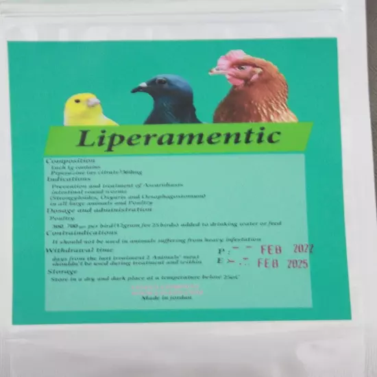 100g Piperazine Bag chicken dewormer ducks birds poultry wormer aviary 