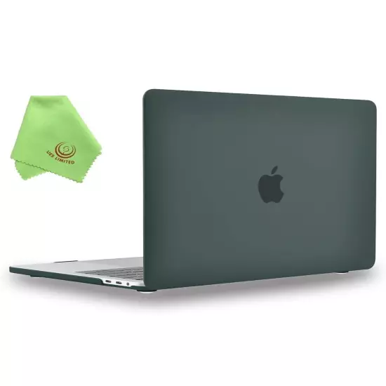 UESWILL Case for MacBook Pro 13 inch M2 M1 Matte Hard Shell Midnight Green