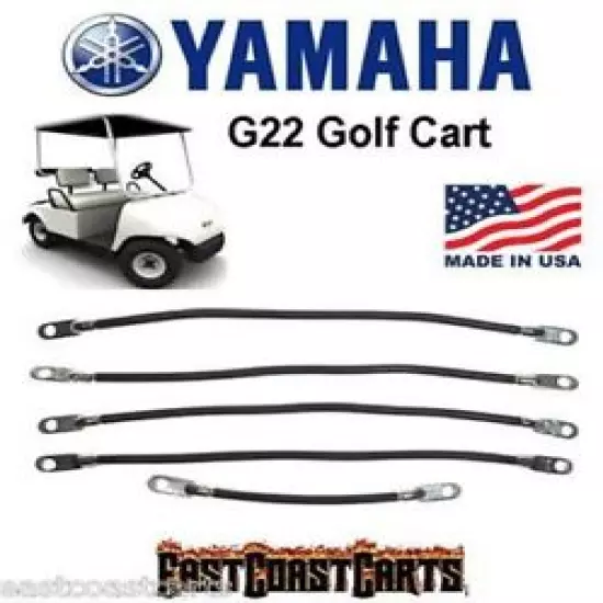 Yamaha G22 Golf Cart #4 Gauge Battery Cable Set