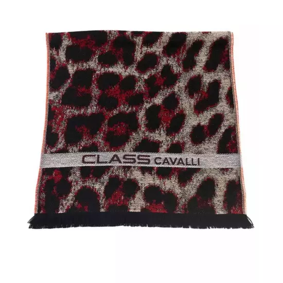 Cavalli Class Fantasy Logo Scarf - Scarves & Shawls - Burgundy -Size One Size