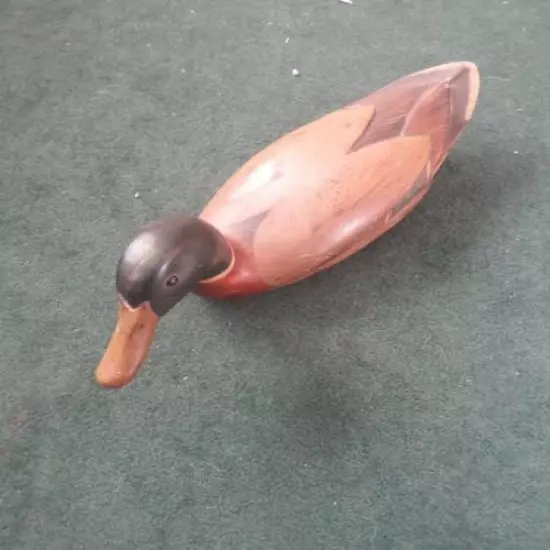 Tom Faber Duck Wooden Decoy Vintage