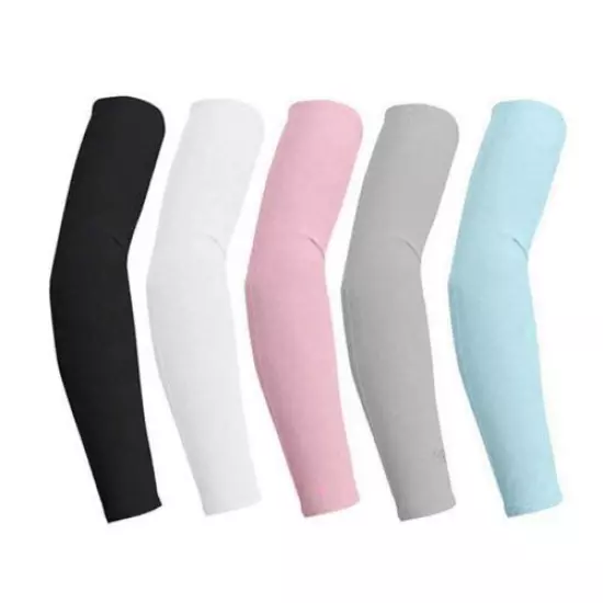 5 Pairs Cooling Sport Arm Sleeves Sun UV Protection Covers Cycling Golf Tennis