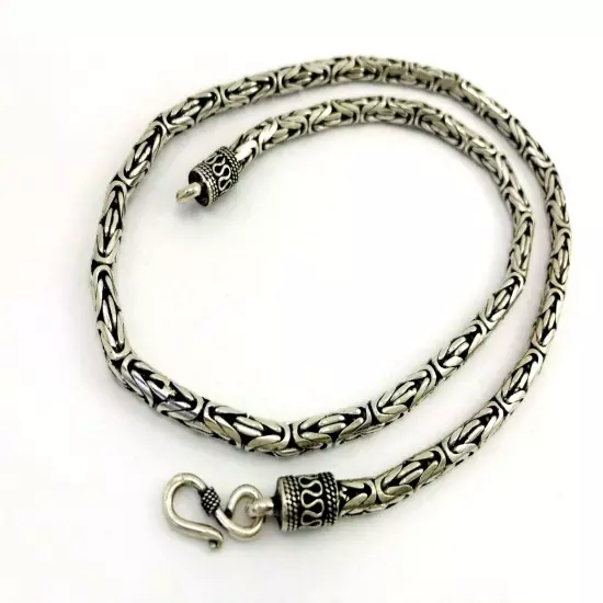 Sale!! Sterling Silver 5 mm Bali Chain/Byzantine Necklaces 18"(46 cm)