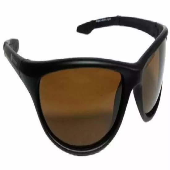 Wychwood Black Wrap Around Polarised Smoked & Brown Lense Fishing Sunglasses