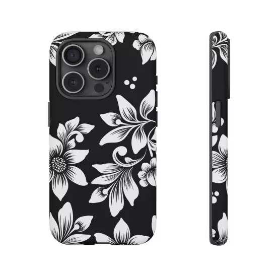 Black & White Floral Style - Tough Cases