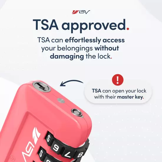 TSA Approved Luggage Travel Lock, Set-Your-Own Combination Lock for School Gym L