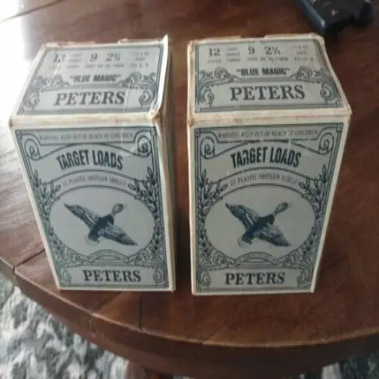 vintage Peters 12ga Target Loads Boxes Amount 2