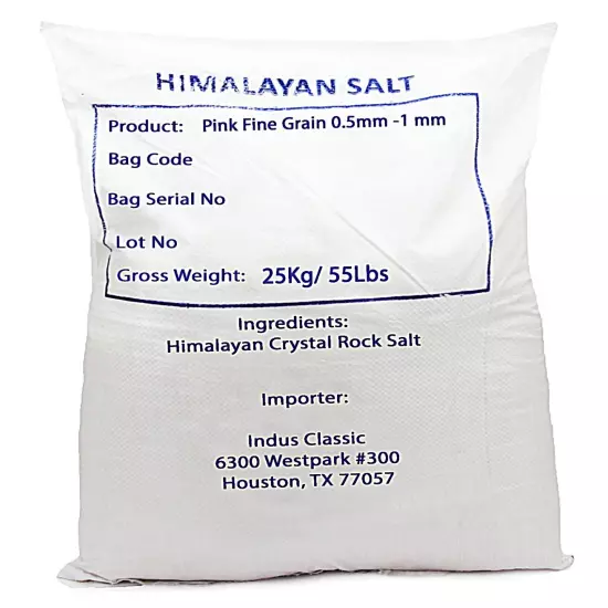 IndusClassic Himalayan Edible Pink Cooking Sea Salt - Fine Grain (0.5mm to 1mm)