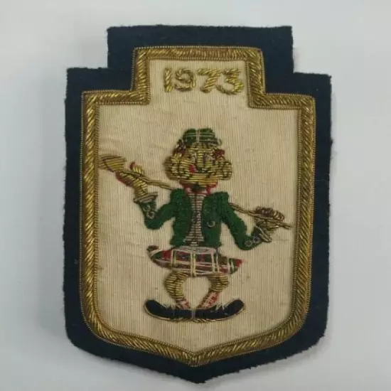 1973 Scottish Golf Club Blazer Badge Embroided Pocket Patch Bullion Wire