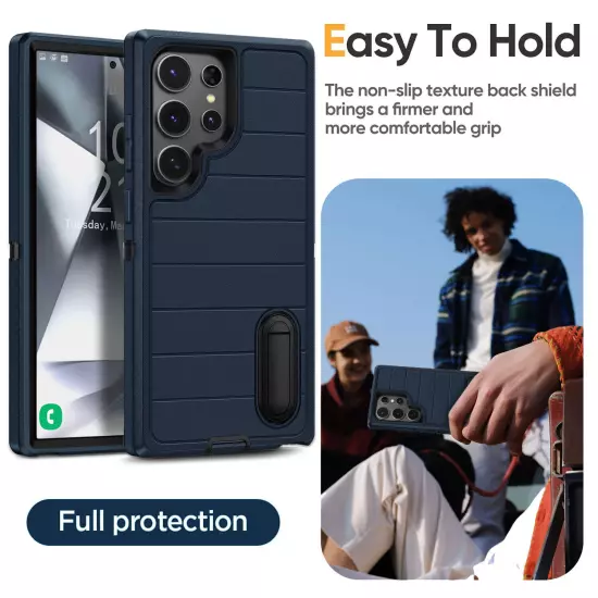 For Samsung Galaxy S24 Ultra 5G Heavy Kickstand Case Holder Cover / Accessories