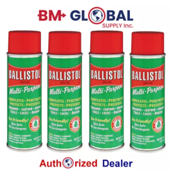 4 Units Ballistol Multi Purpose Lubricant Gun Cleaner 6 oz Aerosol Made In USA