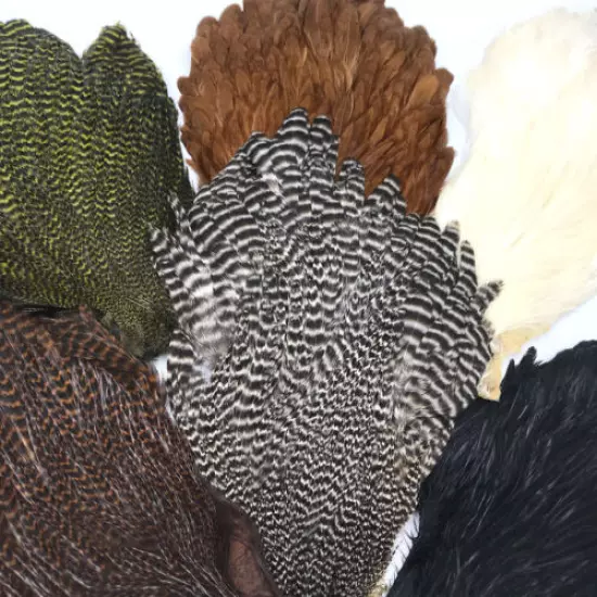 HARELINE HEN CAPE - Fly Tying Soft Hackle Neck Feathers - 6 Colors Available!