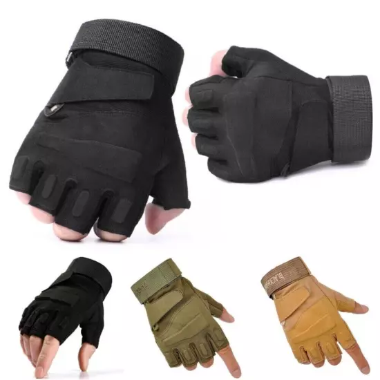 Tactical Gloves Military Fingerless Gloves Motorcycle Hunting Shooting Gloves