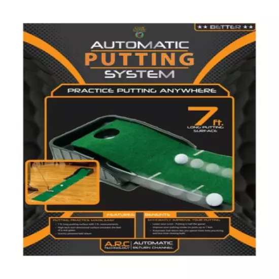 Club Champ Automatic Golf Putting System Black Green High Quality Turf Simulates