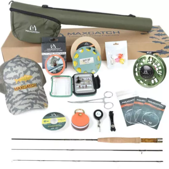 Maxcatch V-feather Fly Rod and Reel Combo outfit 6’/6’6’’/7’/7’6’’ (1-3wt)