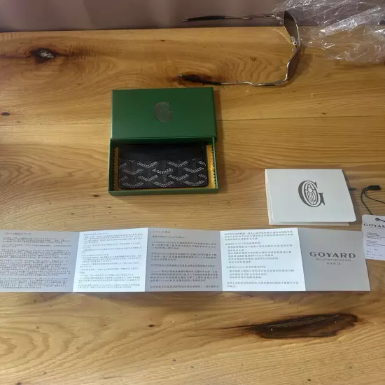 Authentic Goyard Saint Sulpice Card Holder - Black